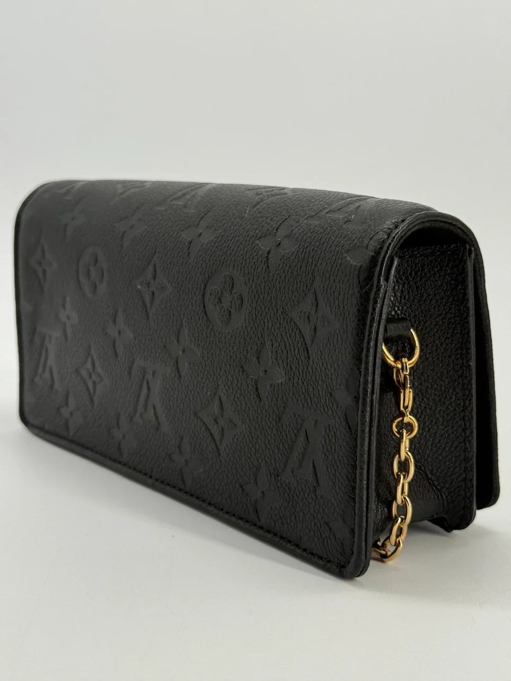 Louis Vuitton Lily Wallet On Chain Black Monogram Empreinte Leather Bag